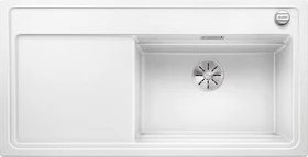 Blanco Zenar XL 6 S-F DampfgarPlus InFino Becken rechts mit Ablauffernbedienung weiß inkl. Holzschneidebrett