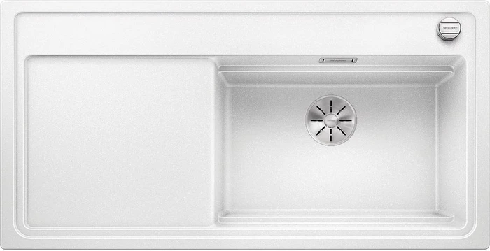 Blanco Zenar XL 6 S-F DampfgarPlus InFino Becken rechts mit Ablauffernbedienung weiß inkl. Holzschneidebrett