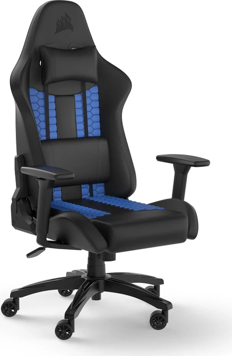 Corsair TC100 Relaxed Leatherette Gamingstuhl, schwarz/blau