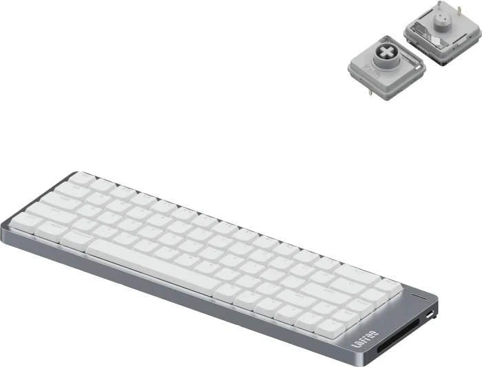 Lofree Flow 2 68, Silver, LEDs weiß, Kailh LOW PROFILE Void, USB/Bluetooth, US
