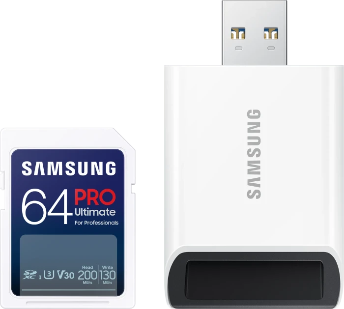 Samsung PRO Ultimate R200/W130 64GB USB-Kit, UHS-I U3, Class 10