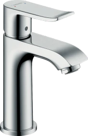 Hansgrohe Metris Einhebel-Waschtischmischer 100 für Handwaschbecken mit Zugstangen-Ablaufgarnitur chrom