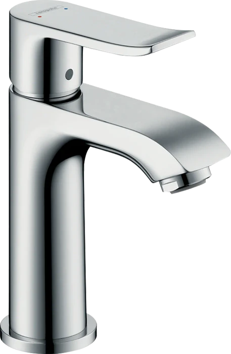 Hansgrohe Metris Einhebel-Waschtischmischer 100 für Handwaschbecken mit Zugstangen-Ablaufgarnitur chrom