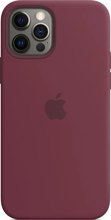 Apple Silikon Case mit MagSafe für iPhone 12/iPhone 12 Pro Pflaume
