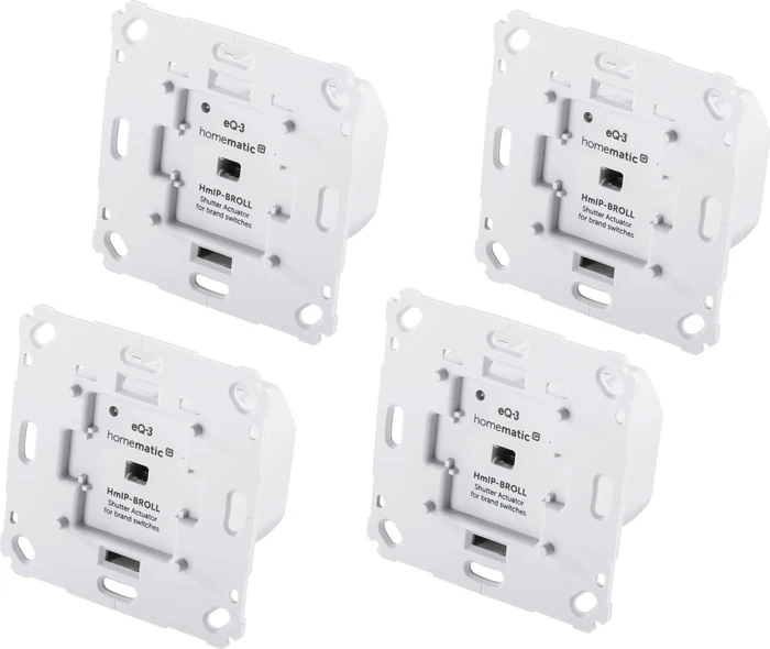 eQ-3 Homematic IP Rollladenaktor für Markenschalter, Rolllädensteuerung, 4er Set