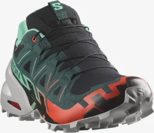 Salomon Speedcross 6 Gore-Tex black/electric green/cherry tomato (Damen)