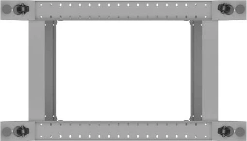 Lanberg Open Rack Series 19" Open Frame Rack 32HE, 4-Pfosten, mit Rollen, Flat Pack, tiefenverstellbar, 430-590mm, RAL 7035, 800mm tief