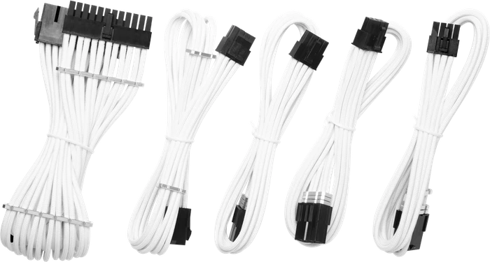 BitFenix Alchemy 3x 8-Pin PCIe Aluminum Comb Extensions Cable Kit, Verlängerungs-Kit für Netzteile, weiß