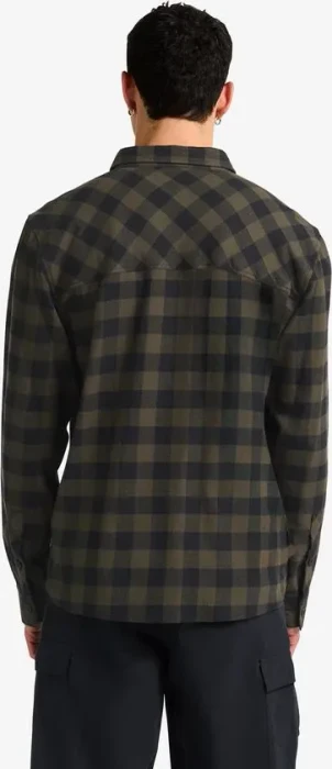 Jack Wolfskin Lite Flannel Hemd langarm check/obsidian moss (Herren)