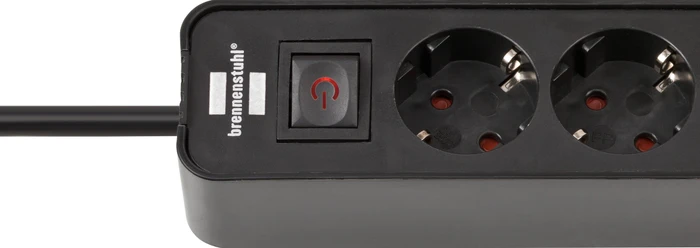 Brennenstuhl Ecolor mit USB-Ladefunktion, 4-fach, 2x USB-C, mit Schalter, 1.5m, schwarz