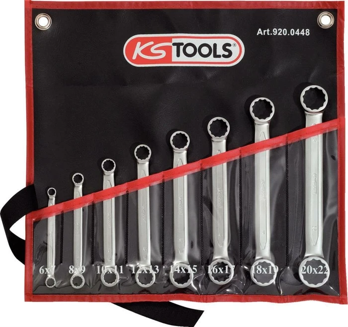 KS Tools ULTIMATEplus Doppelringschlüssel Schraubenschlüsselsatz inkl. Tasche, 8-tlg.