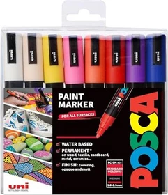 Uni-Ball POSCA PC-5M Acrylmarker Basisfarben sortiert, 16er-Set