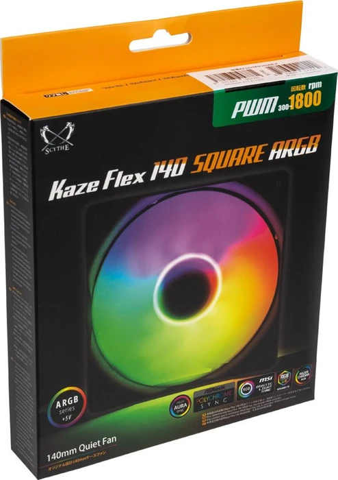Scythe Kaze Flex 140 Square ARGB 1800rpm, 140mm