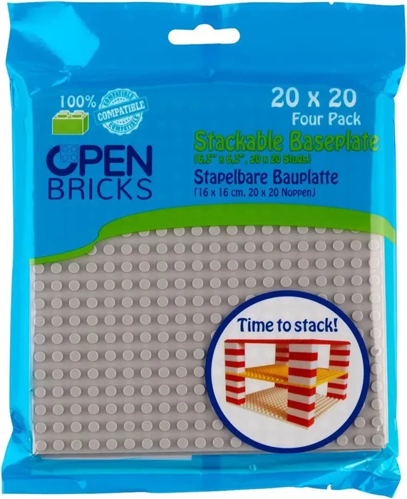 Open Bricks Stapelbare Bauplatte 20x20 Four Pack