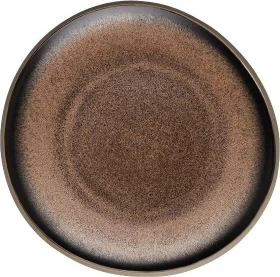 Rosenthal Junto Bronze Steinzeug Teller flach 16cm