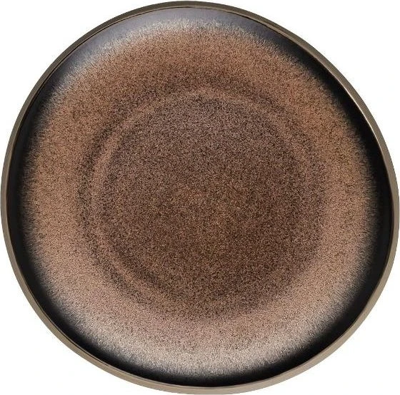 Rosenthal Junto Bronze Steinzeug Teller flach 16cm