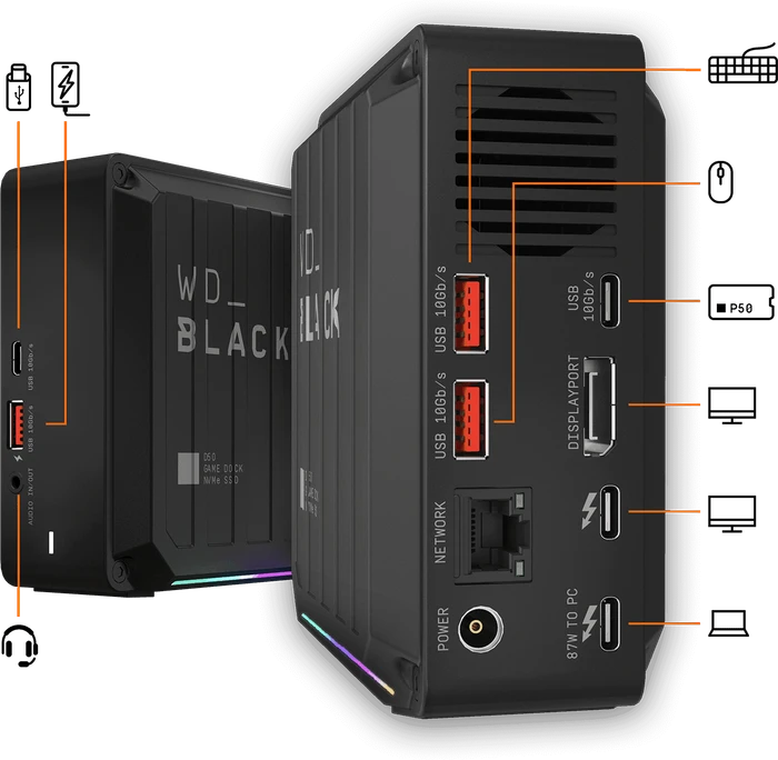 Western Digital WD_BLACK D50 Game Dock, 1TB SSD, Thunderbolt 3