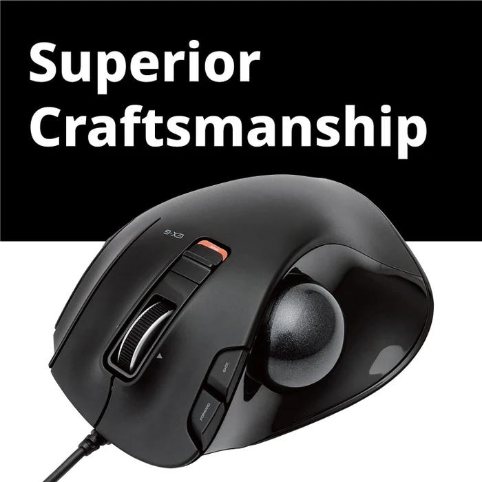 Elecom EX-G M-XT2URBK Wired Trackball schwarz, Rechtshänder, USB-A