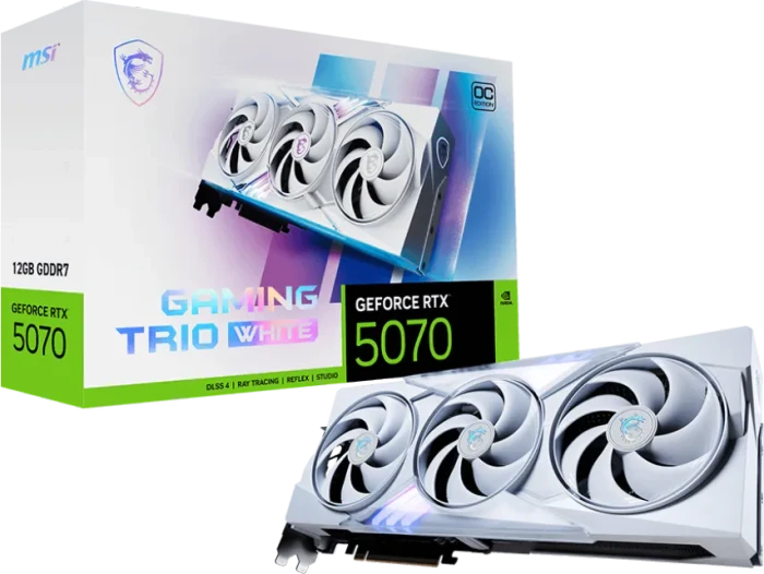 MSI GeForce RTX 5070 12G Gaming Trio OC White, G5070-12GTCW, 12GB GDDR7, HDMI, 3x DP