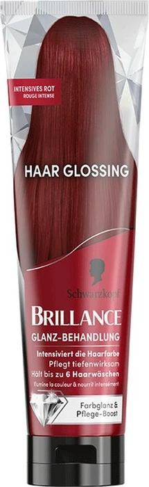 Schwarzkopf Brillance Glanzbehandlung Glossing temporäre Haarfarbe intensives rot, 150ml