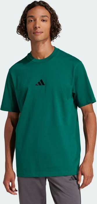 adidas Essentials Small Logo Single Jersey T-Shirt kurzarm collegiate green/black (Herren)