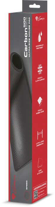 Genesis Carbon 500 Ultra Wave Ultra-Size Gaming Mousepad, 1100x450mm, schwarz/grau