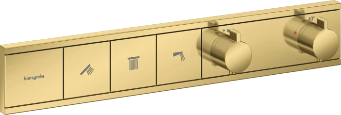 Hansgrohe RainSelect Thermostat Unterputz für 3 Verbraucher polished gold optic