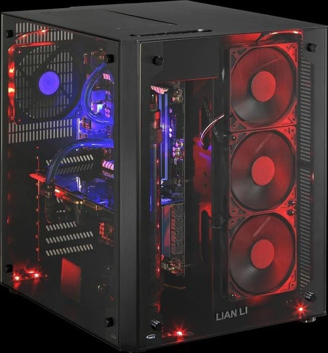 Lian Li PC-O8 schwarz, Glasfenster, RGB-Beleuchtung