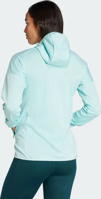 adidas Terrex Xperior Climawarm Light Fleece Hooded Jacke semi flash aqua (Damen)