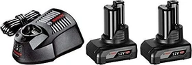 Bosch Professional Starterset 10.8/12V, 6.0Ah, Li-Ionen, 2 Akkus [12.0Ah] [129.6Wh]
