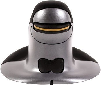 Fellowes Penguin beidhändige vertikale Maus, kabellos, Größe S, schwarz/silber, USB