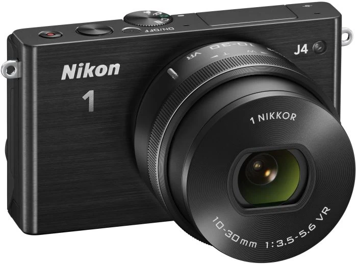 Nikon 1 J4 schwarz mit Objektiv 1 NIKKOR 10-30mm 3.5-5.6 PD-Zoom VR