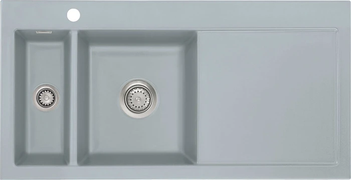 systemceram Mera 100 F Einbau Becken links titan