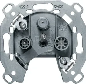 Berker Antennen-Steckdose 3Loch SAT, TV, FM, Einzeldose (452210)