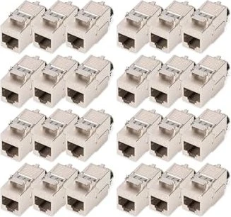 Digitus CAT 8.1 Keystone Modul, geschirmt, werkzeugfreier Montageanschluss 24 Stück