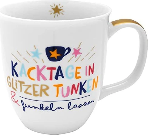 Sheepworld Kaffeebecher Kacktage in Glitzer tunken 400ml