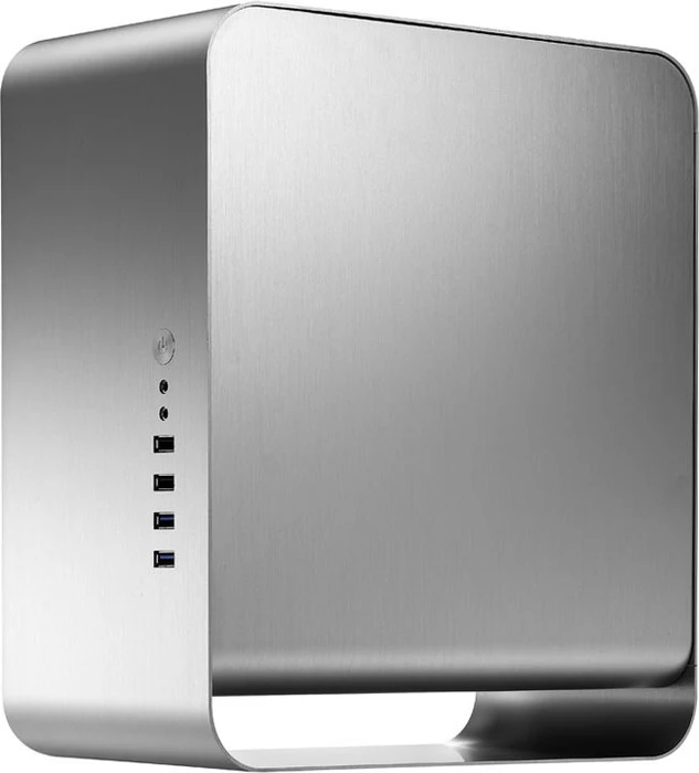 Jonsbo UMX1 Plus, silber, Glasfenster, Mini-ITX