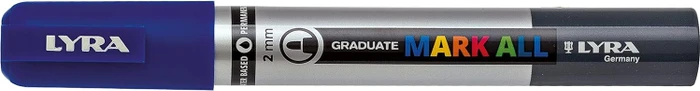Lyra Graduate Mark All Permanentmarker 2mm dunkelblau, Blister