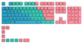Glorious GPBT Keycaps, Kunststoff (PBT), Pastel, blau/rosa/grün, 114 Tasten (104+10), ANSI-US