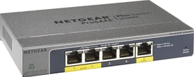 Netgear Desktop Gigabit Smart Switch, 5x RJ-45, PoE PD (GS105PE-10000)