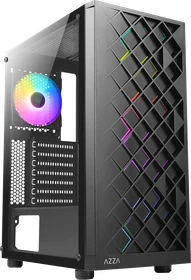 AZZA Spectra Black, schwarz, Glasfenster