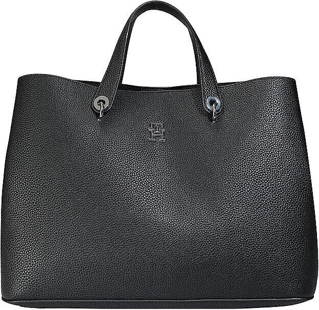 Tommy Hilfiger TH Emblem Satchel Handtasche schwarz