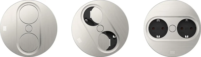 Bachmann Twist 2, 2-fach, rund, 2m, Edestahl-Optik