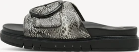 Tamaris Lederpantolette black snake (Damen)
