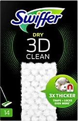Swiffer Dry 3D Clean Wischtücher Nachfüllpack, 14 Stück