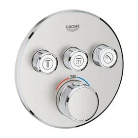 Grohe Grohtherm SmartControl Thermostat mit 3 Ventilen supersteel