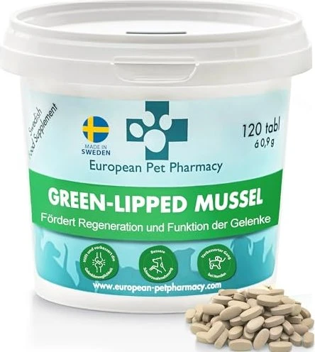 European Pet Pharmacy Grünlippmuschel Pulver, 120 Stück