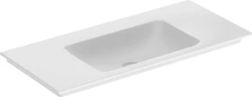 Geberit ONE Möbelwaschtisch Abgang vertikal 105cm, ohne Hahnloch, weiß/KeraTect