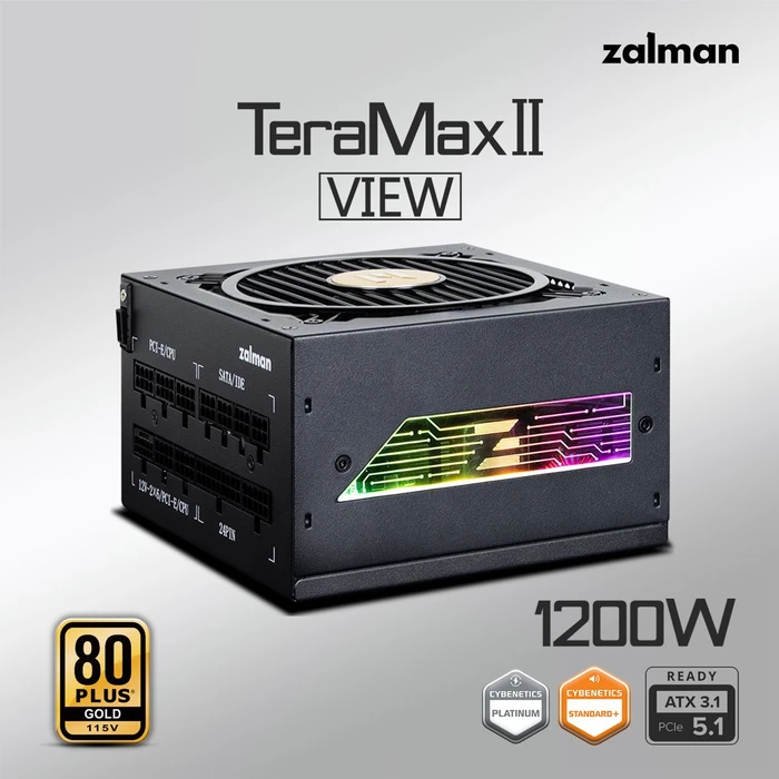 Zalman TeraMax II VIEW schwarz 1200W, ATX 3.1