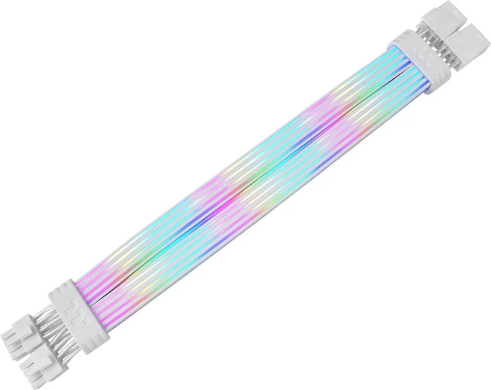 Thermaltake TtMod ARGB Snow Cable CPU 2x 8-Pin Verlängerung 34.5cm, weiß
